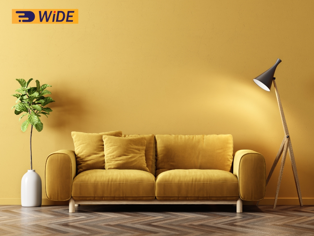Phòng khách màu vàng